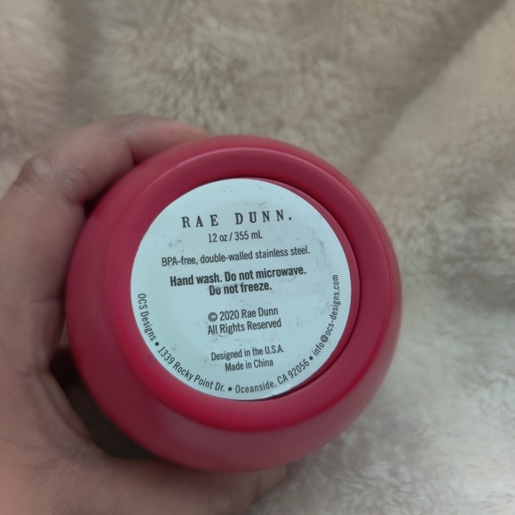 Rae DUNN "BE NINE" tumbler red 12oz - Picture 3 of 5